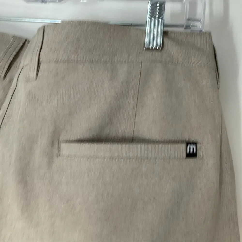 Travis Mathew Golf Chino Shorts Men 32 Beige Stretch Performance Athletic 1MM208